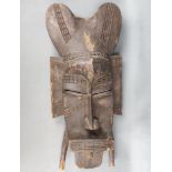Maske, Senufo, Burkina Faso/Elfenbeinküste, Afrika, Holz, Länge 51cm, aus Sammlung