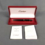 Cartier Kugelschreiber, Diabolo, in Originaletui und anbei Zertifikat, Länge 13,5cm
