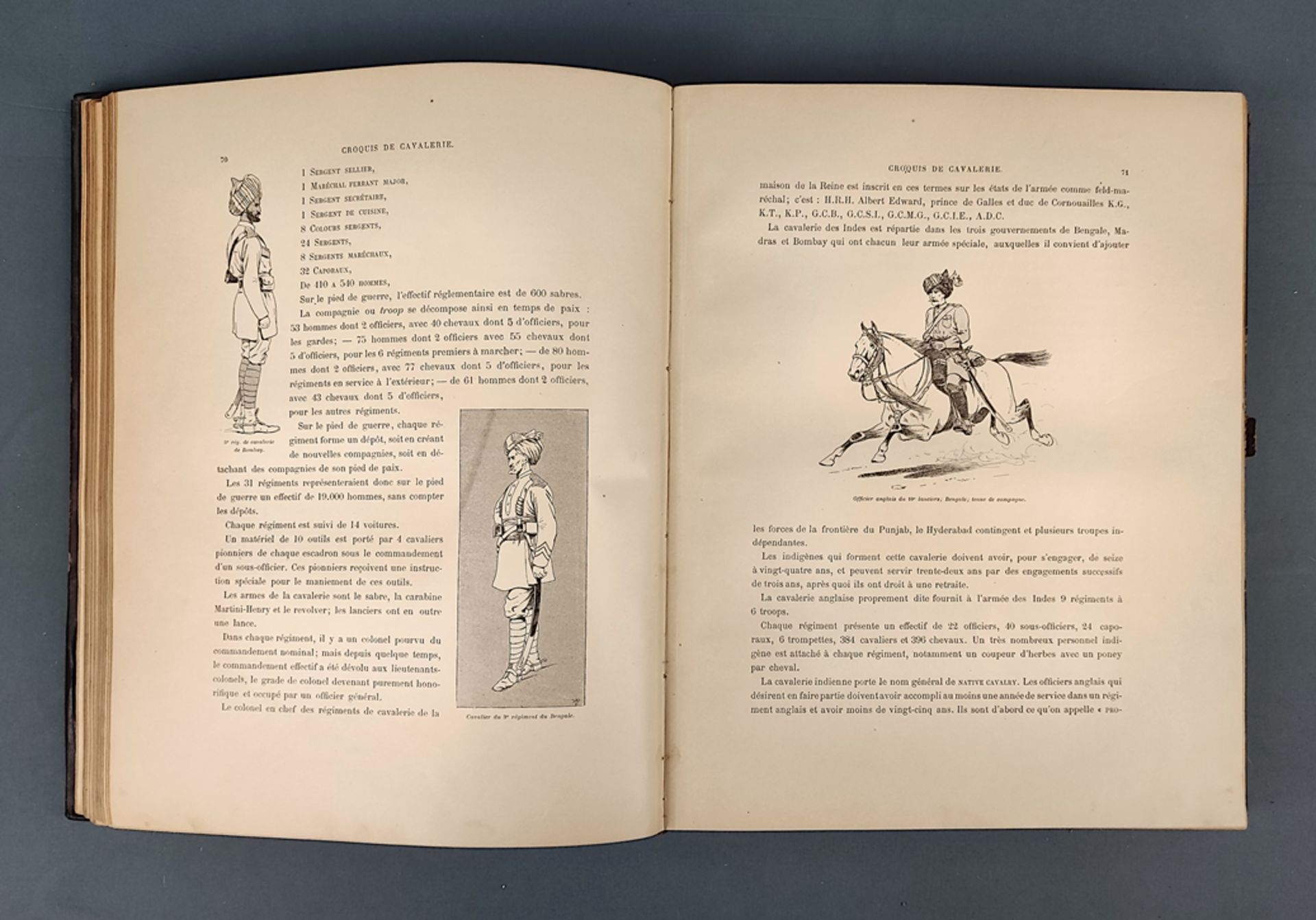 Book, Vallet, L. "A travers l'Europe. Croquis de cavalerie", Paris 1893, Libraire de Firmin-Didot e - Image 6 of 7