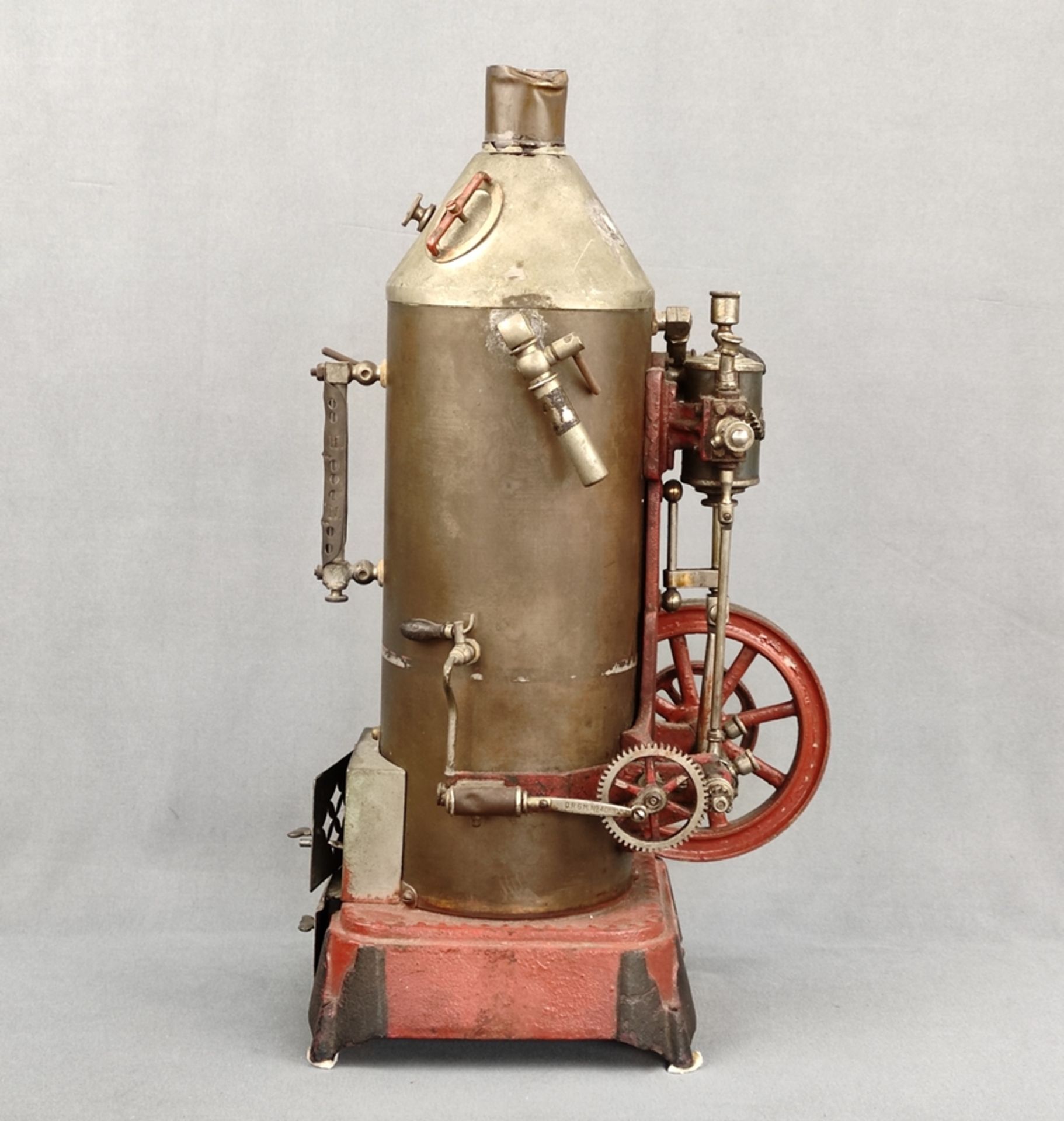 Dampfmaschine "Excelsior", auf Gusssockel, Fehlstellen, Höhe 38cm - Bild 2 aus 4