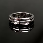 Moderner Piaget-Ring, Sechskant, Mittelring drehbar, nummeriert: A82576, 750/18K Weißgold, Gewicht