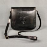 Gucci Handtasche, schwarzes Leder, "Luxury Collection", ca. 19x22cm, Vorderseite mit zwei Beschädig