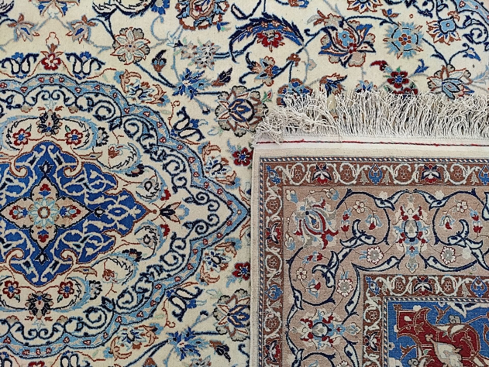 Carpet, probably Esfahan design, 1970, ca. 240x150cm, *03-0090(intern) - Image 3 of 3