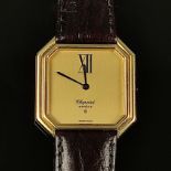 Armbanduhr, Chopard, achteckiges Gehäuse mit römischer 12, 750/18K Gelbgold, Ref. 2147, um 1980, 31