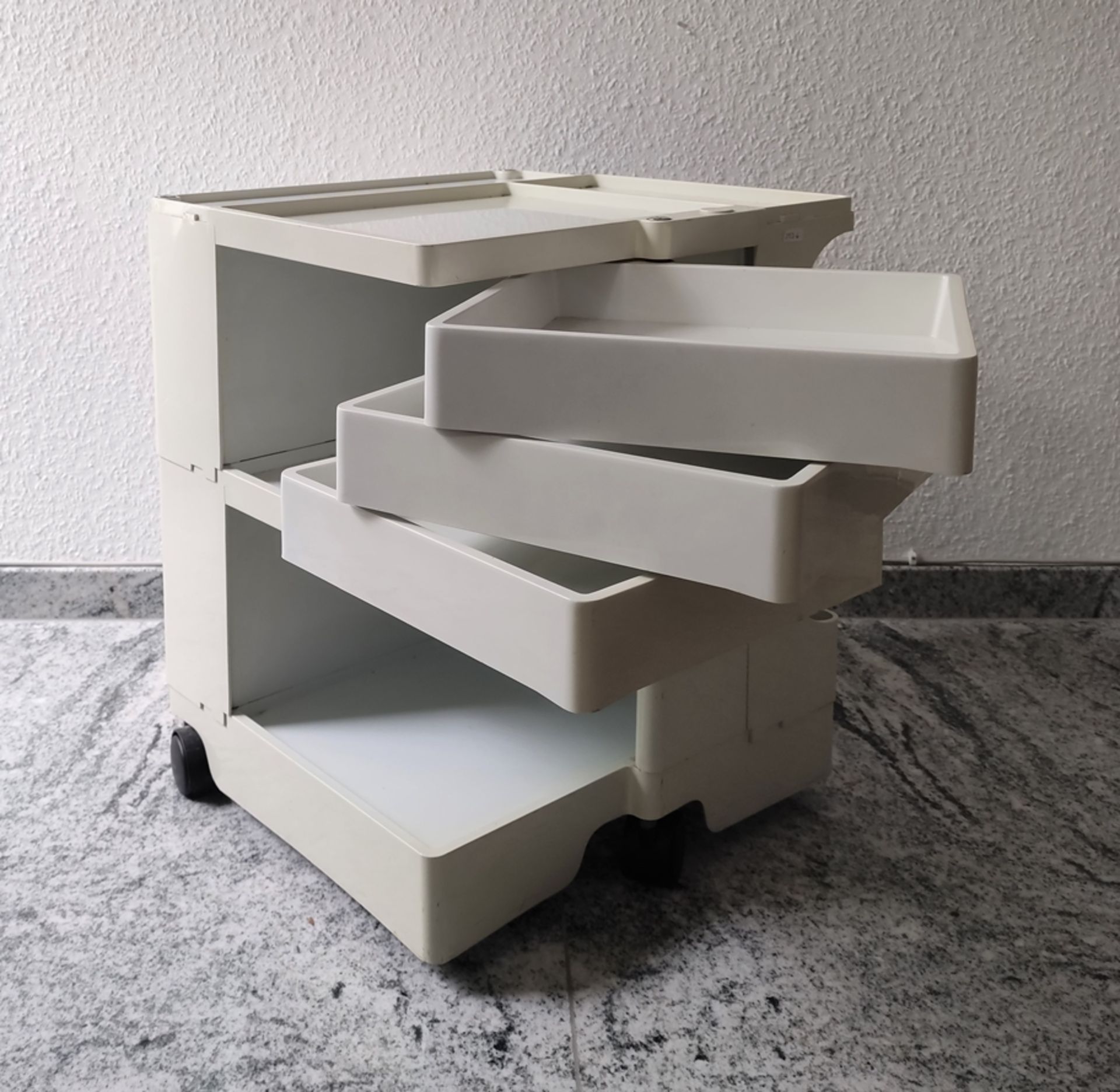 Designer Rollcontainer, Entwurf: Joe Colombo, 52,5x43x41cm - Bild 2 aus 3