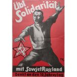 Pechstein, Hermann Max (1881 Zwickau - Berlin 1955) Plakat: "Übt Solidarität mit Sowjet-Russland. D