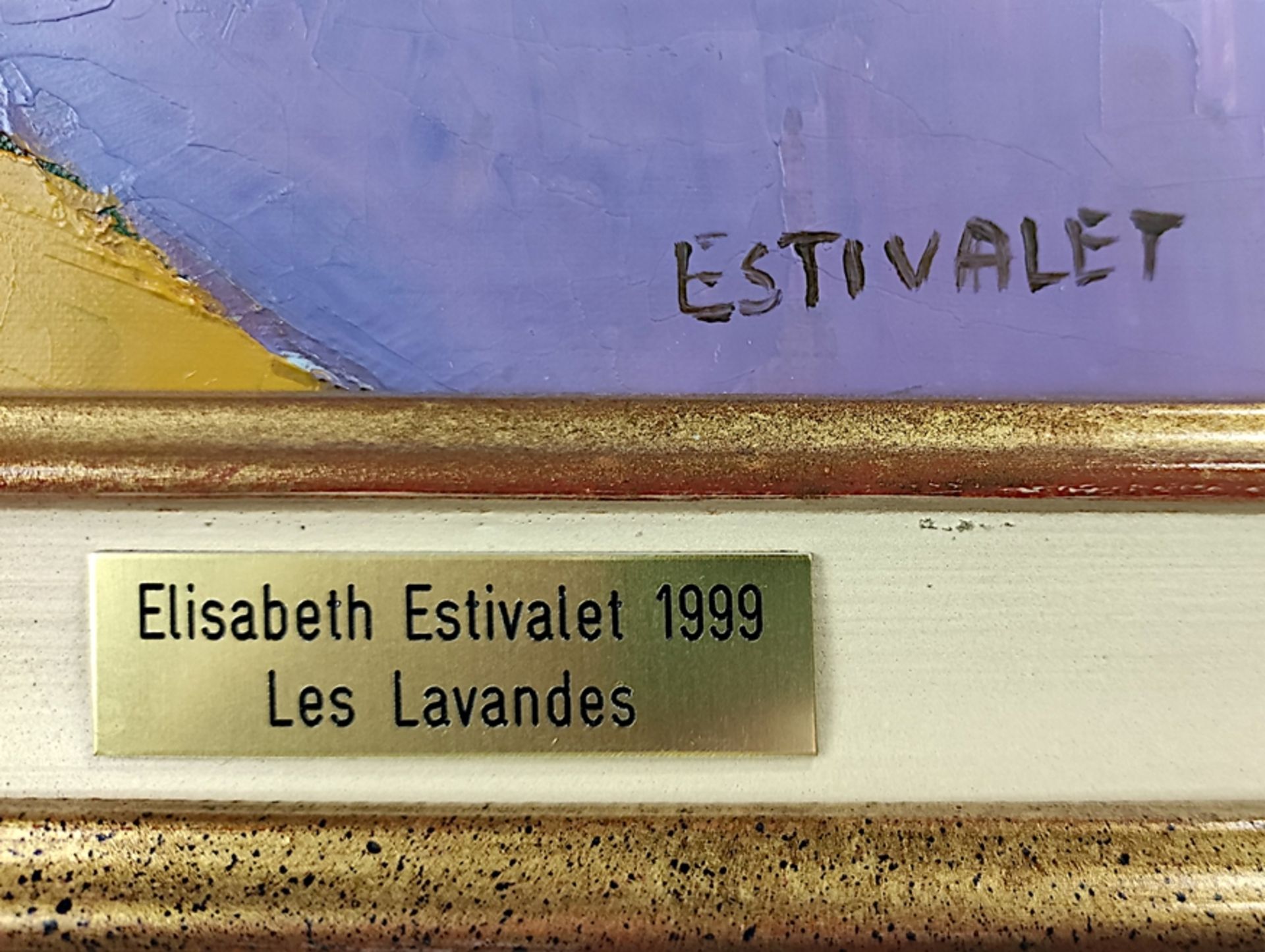 Estivalet, Elisabeth (1952 Polen/Frankreich) "Les Lavandes", Lavendelfeld in der typischen Hügellan - Bild 4 aus 4