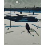 Graf, Ernst (1909 Bern -1988 Ermatingen) "Winter am See", Farbholzschnitt, rechts unten signiert un