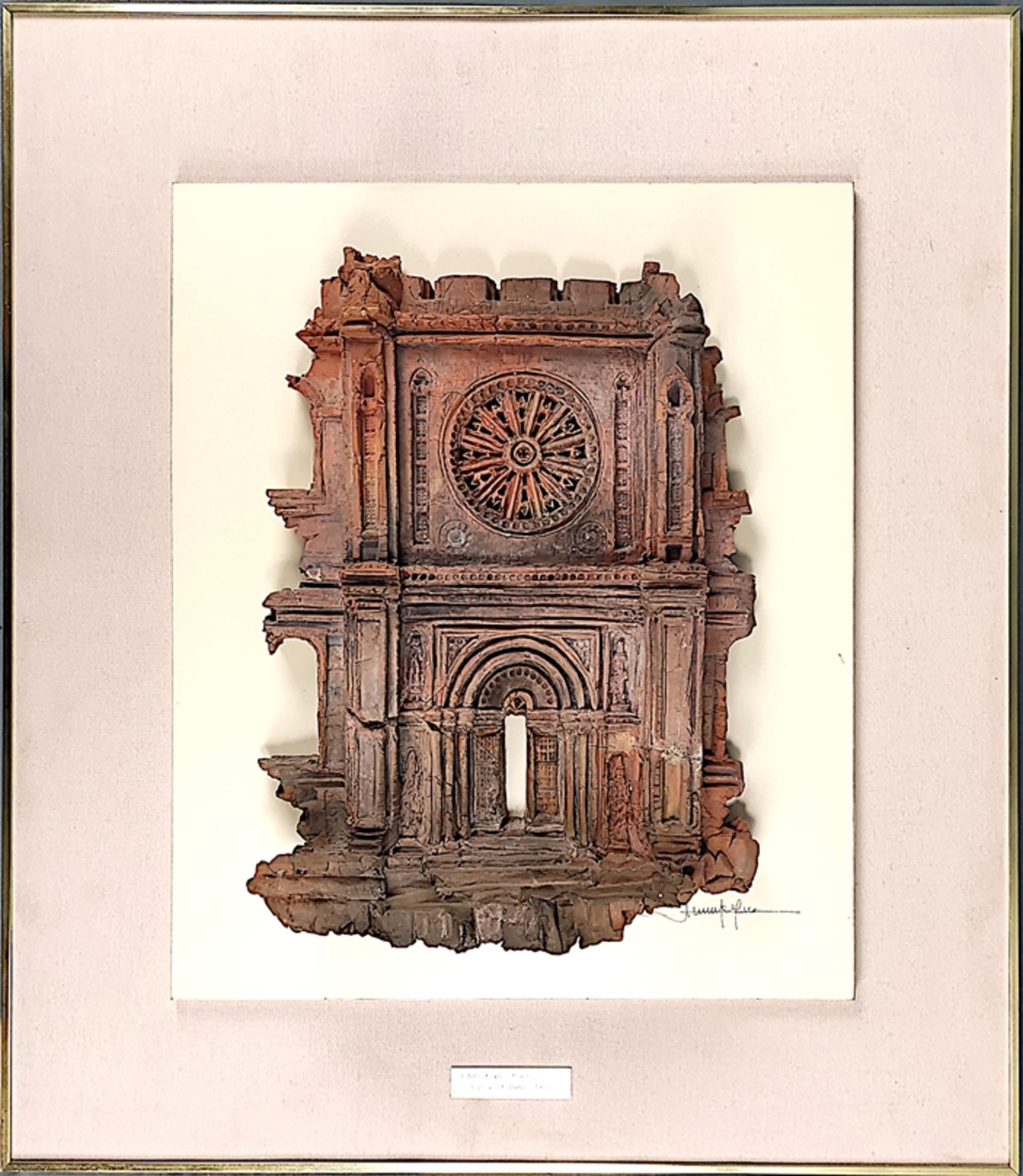Champagne, Christian (1939 France) "Eglise St. Denis", model of the church portal of St. Denis Cath - Image 2 of 4