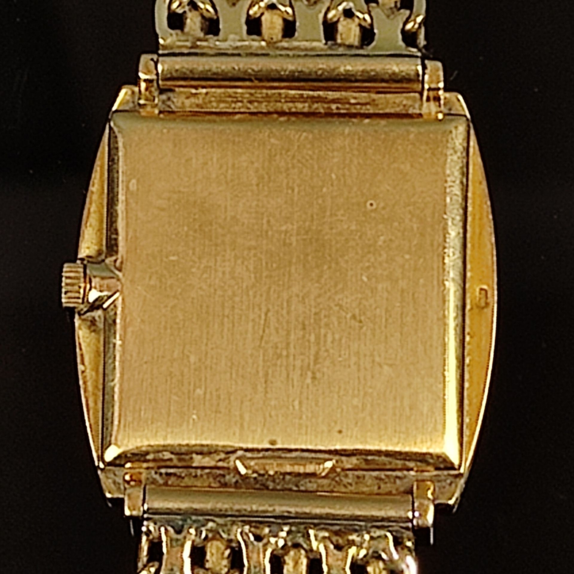 Vacheron Constantin, 750/18K Gelbgold, Handaufzug, um 1970, Ref. 8712, nummeriert 408793, rechtecki - Bild 4 aus 4