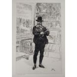 Courtry, Charles (1846 - 1897) "Ernest Meissonier dans son atelier", in Zimmer stehend, nach Selbst