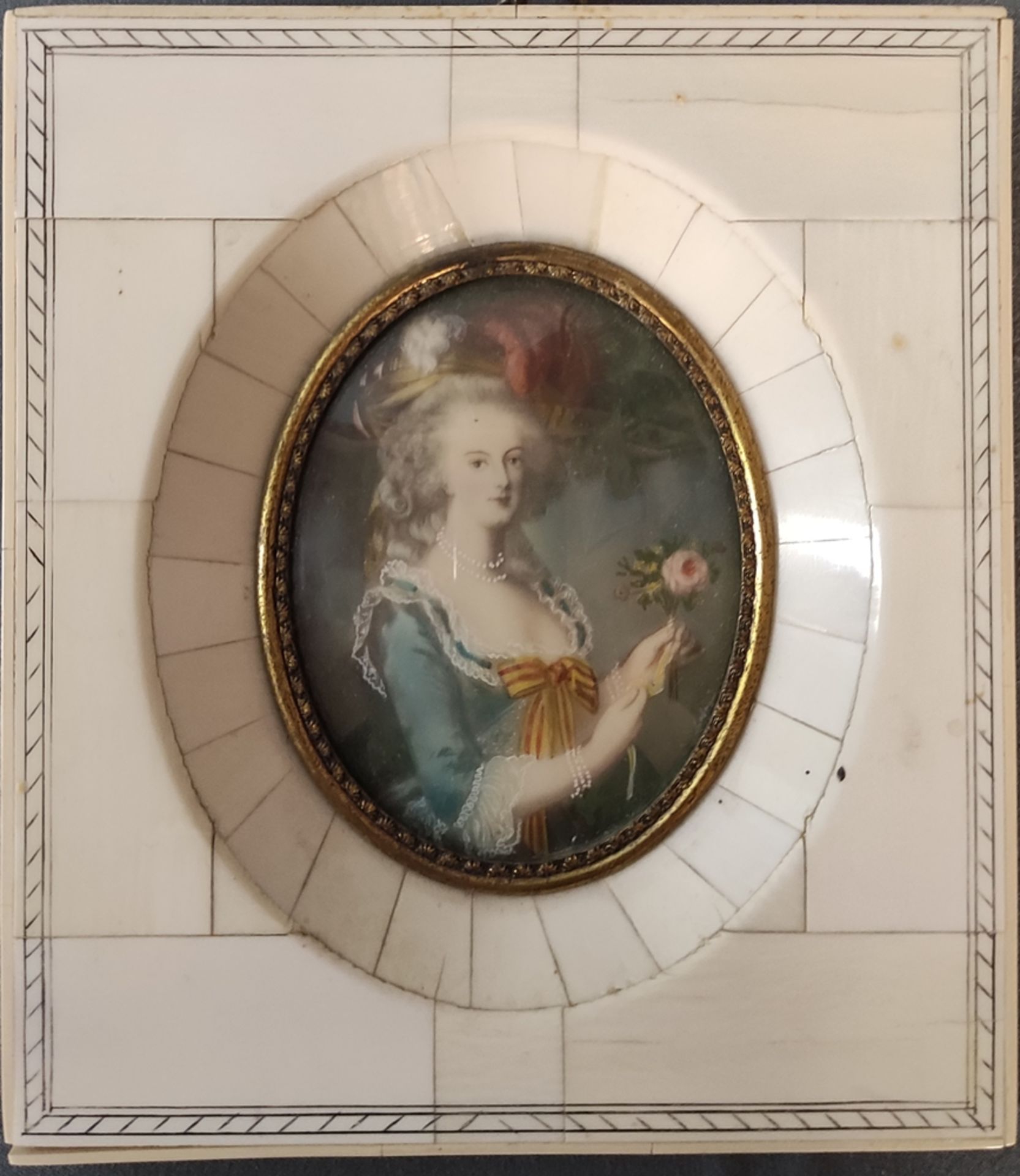 Miniaturmalerei (Ende 19./Anfang 20. Jahrhundert) "Marie Antoinette", nach Marie Louise Elisabeth V