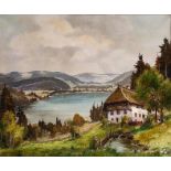 Reinhardt, Willy (1888 Boppard am Rhein - 1970 Kottgeisering) "Titisee" im Schwarzwald, im Vordergr