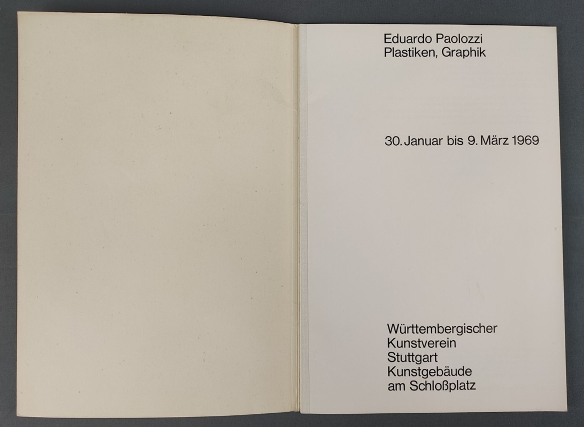 Paolozzi, Eduardo "Sculptures, Graphics", 8°, 53 pages, exhibition catalog Württembergischer Kunstv - Image 2 of 3