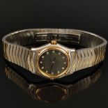 Armbanduhr, Ebel, Wave, mit Diamantbesatz, rundes Ziffernblatt besetzt mit 12 Diamanten, Durchmesse