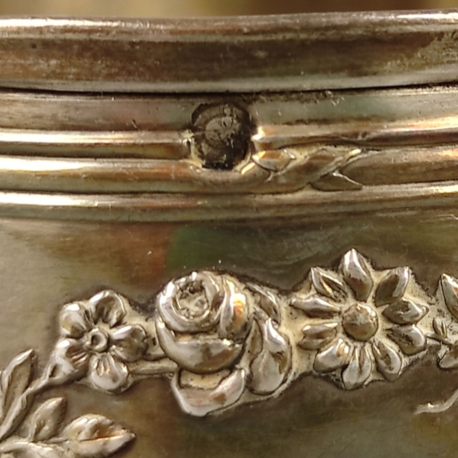 Small lot, 4 pieces, consisting of a small vase, sterling silver, 52g, height 10cm, a napkin ring,  - Image 5 of 5