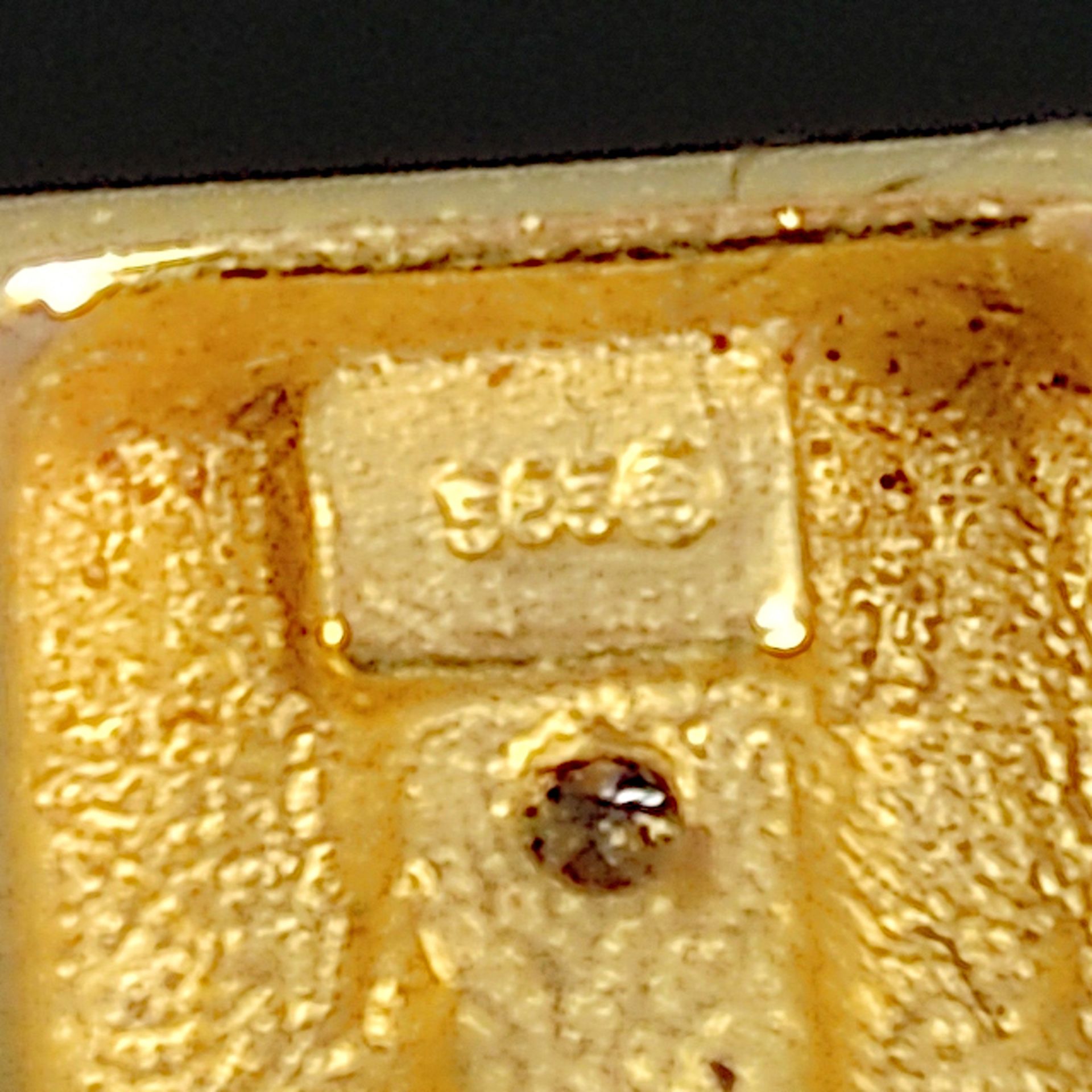 Modern gold diamond pendant, 585/14K, 2,9g, set with 5 small diamonds, rhodium-plated settings, gol - Image 4 of 4