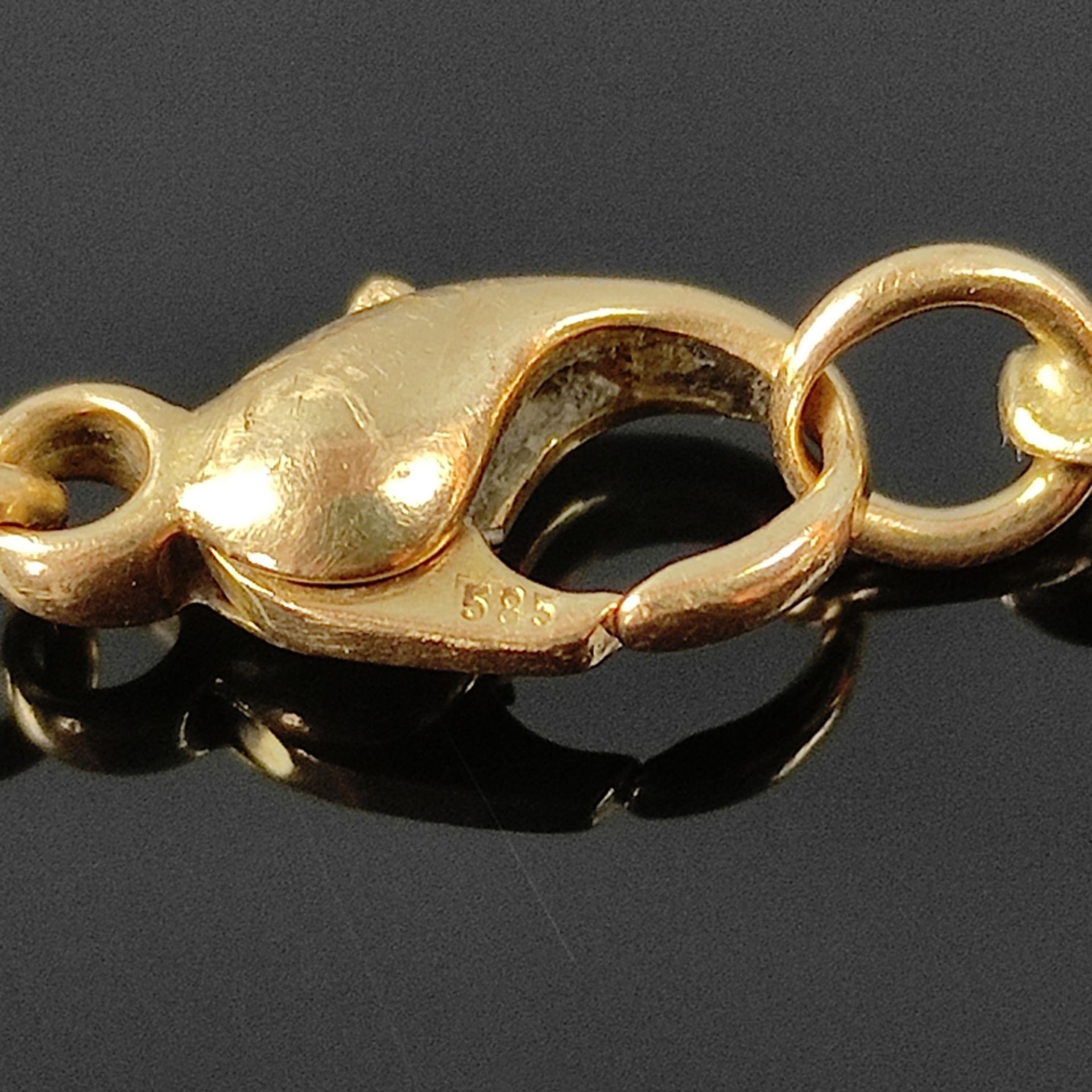 Figaro bracelet, 585/14K yellow gold, 6,34g, lobster clasp, length 21cm - Image 3 of 3