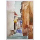 Matysiak, Walter (1915 Schweidnitz-1985 Konstanz) "Südländische Gasse", Carona, Aquarell auf Papier