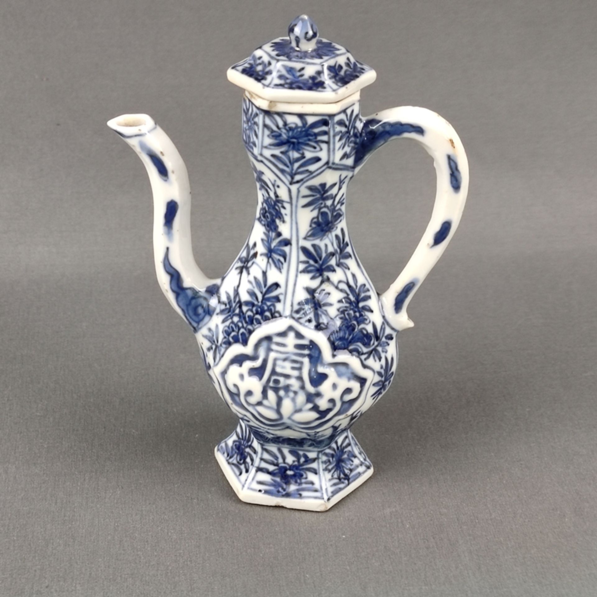 An underglazed blue porcelain jug, China, 18th/19th century, probably made for the Arabian market, 