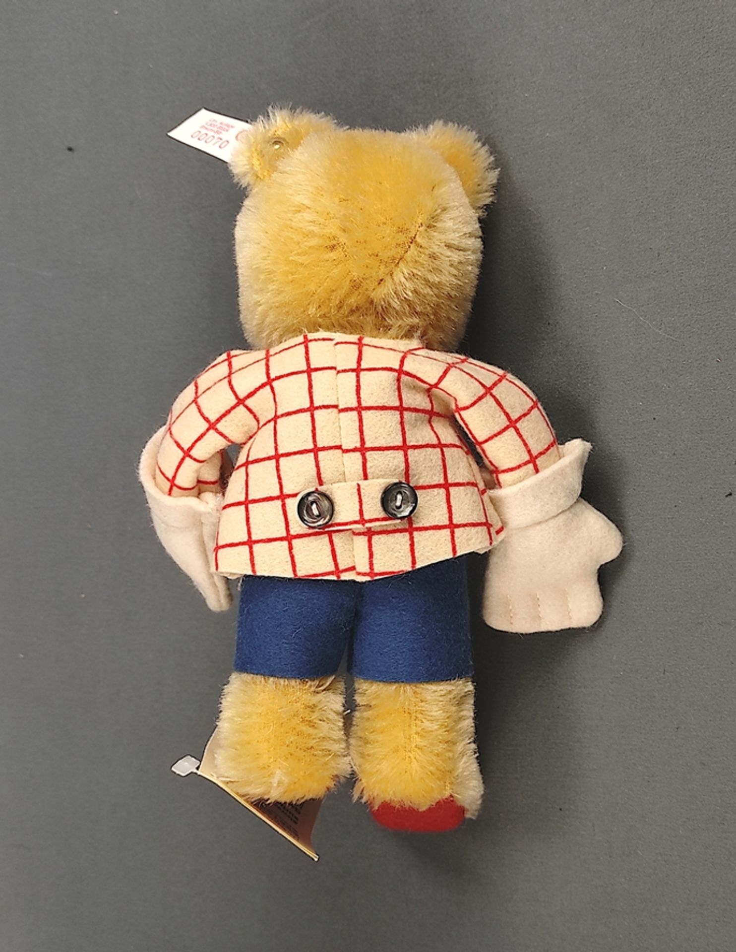 Steiff "Breuni-Bear", 655135, Ex. 70/1500,1995, length 20cm, with button, sign and flag, in origina - Image 3 of 4