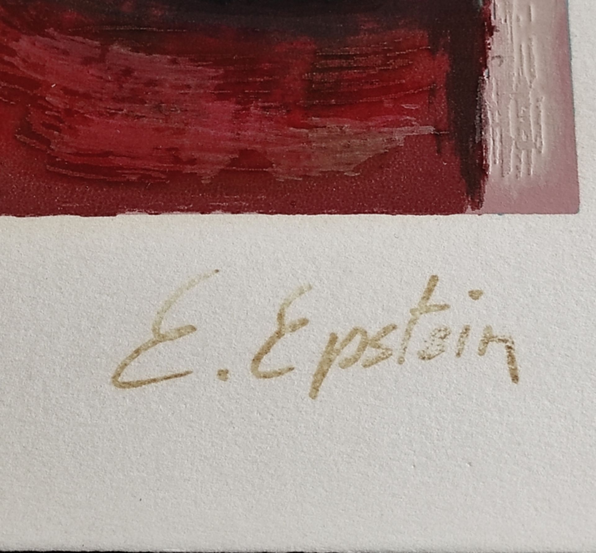 Epstein, Elisabeth (1879 Schytomyr - 1956 Geneva) "Southern Landscape", colour lithograph, signed o - Image 3 of 4