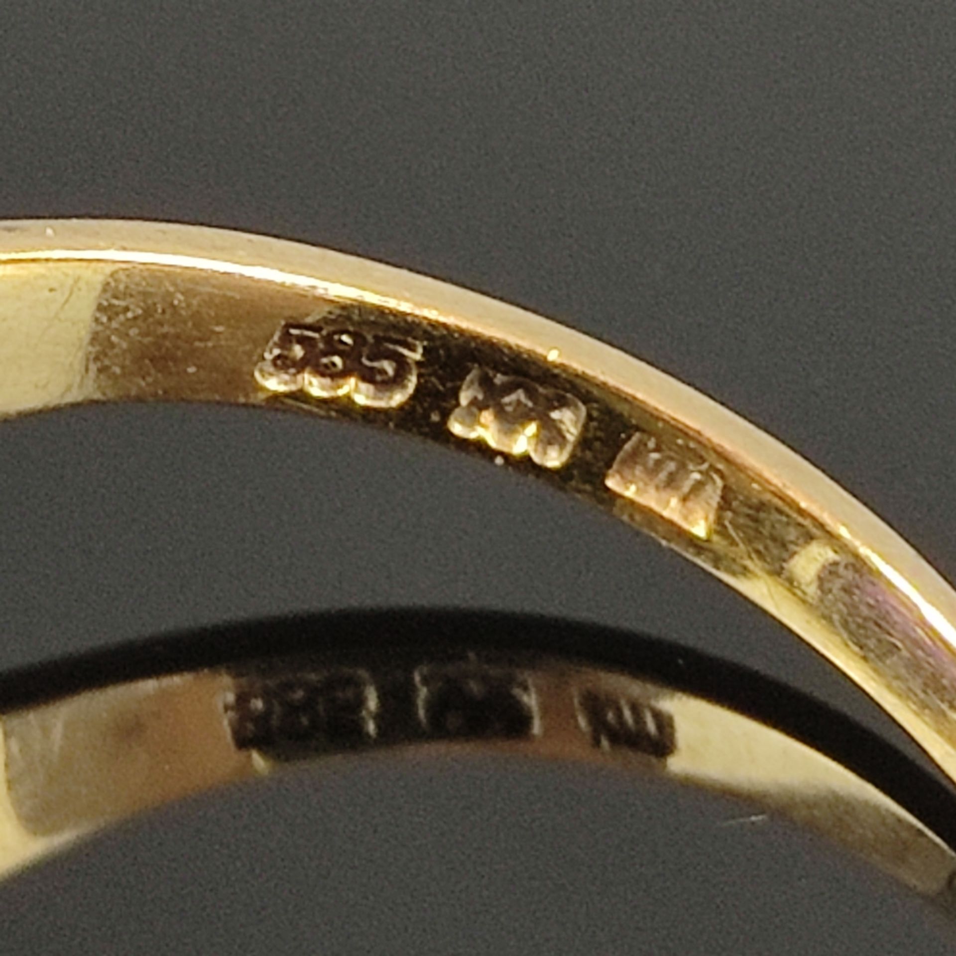 Zwei Ringe, 585/333 Gelbgold, bestehend aus einem Ring mit Amethyst-Kugel (eine Seite mit Chip), 58 - Bild 7 aus 7