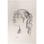 Dix, Otto (1891 Gera -1969 Singen) "Erna I", Mädchen mit hellen Haaren, Lithographie, auf BFK Rives