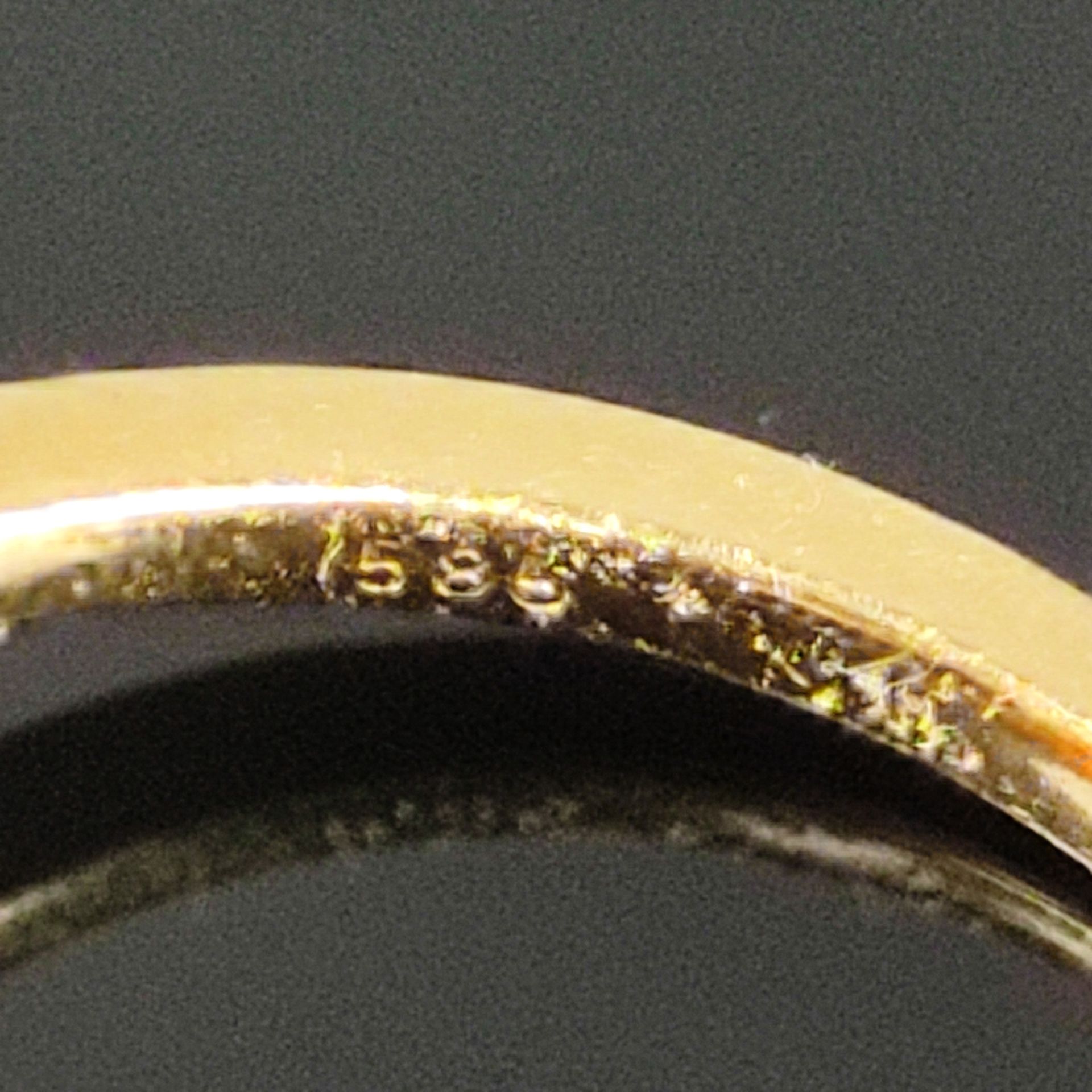 Eleganter Opal-Ring, 585/14K Gelbgold (punziert), 3,95g, mittig Opal-Cabochon (10,5x7x4mm) von inte - Bild 3 aus 3