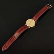 Armbanduhr, Chopard, Genève, 750/ 18K Gelbgold-Gehäuse, rundes Ziffernblatt mit Indizes, Krone mit 