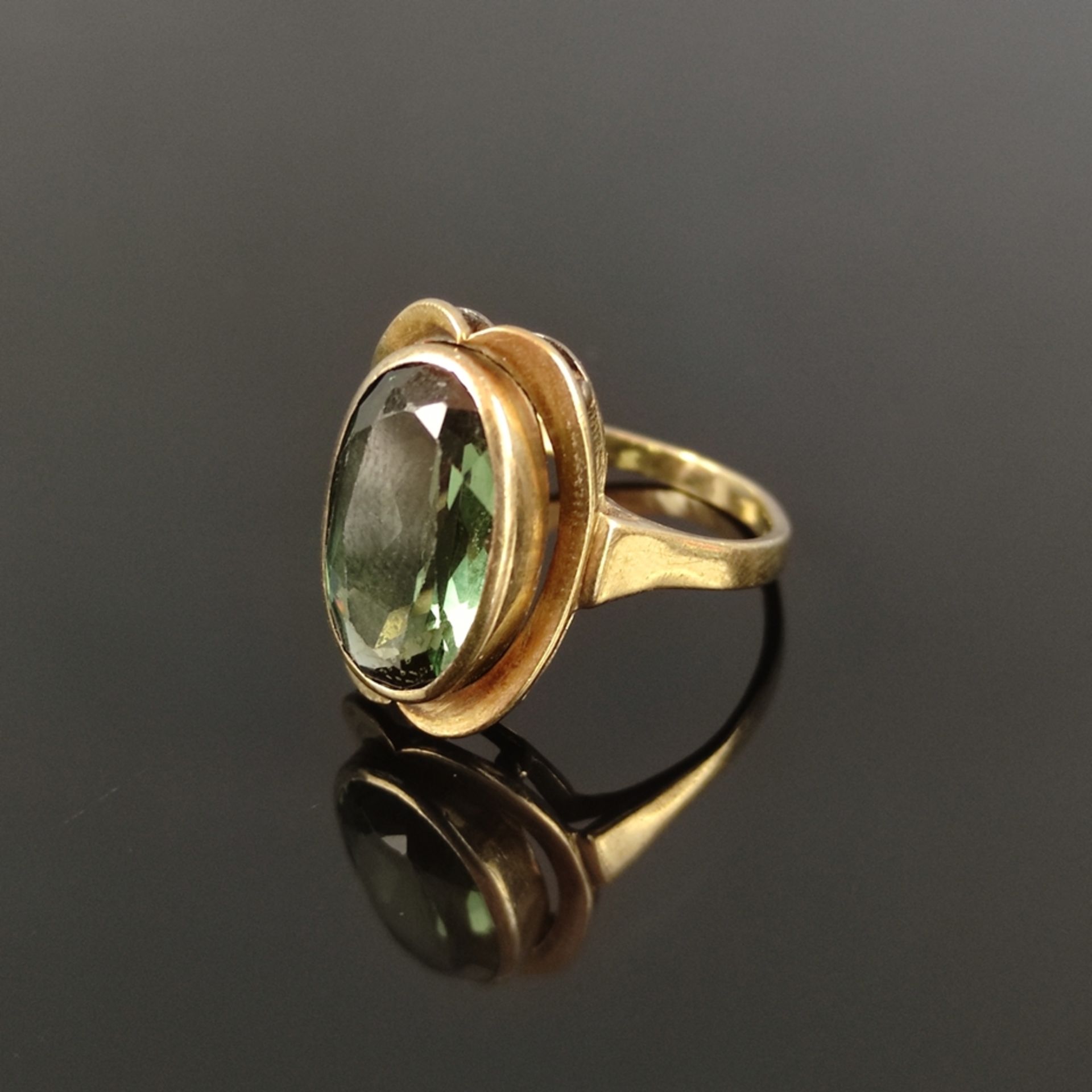 Zwei Ringe, 585/333 Gelbgold, bestehend aus einem Ring mit Amethyst-Kugel (eine Seite mit Chip), 58 - Bild 2 aus 7