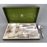 Table cutlery/ dining cutlery, Christofle Paris, decor Rubans for 4 persons, silver plated, in orig