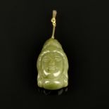 Anhänger Buddha-Kopf, an 333/8K Gelbgold Aufhängung, Größe Kopf 33x18mm und Länge insgesamt 60mm *4