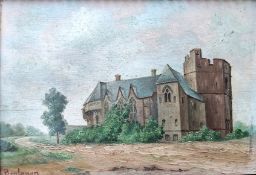 Boulanger, J. (19./20. Jahrhundert) "Schloss Stokesay", in der englischen Grafschaft Shropshire, Öl