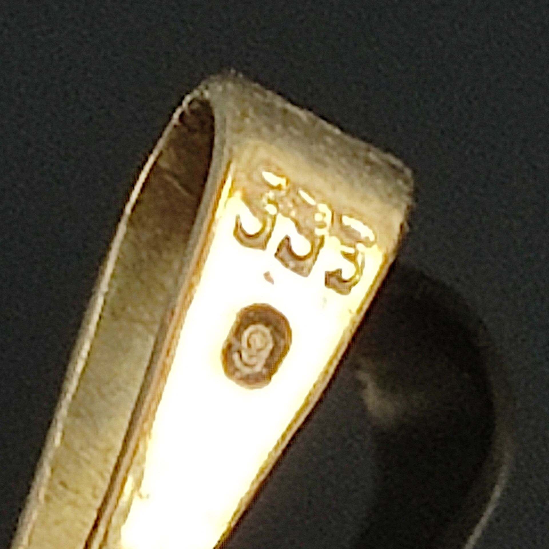 3 Teile Granatschmuck, 333/8K Gelbgold, Gesamtgewicht 16,25g, bestehend aus Armband, im Wechsel run - Bild 4 aus 5