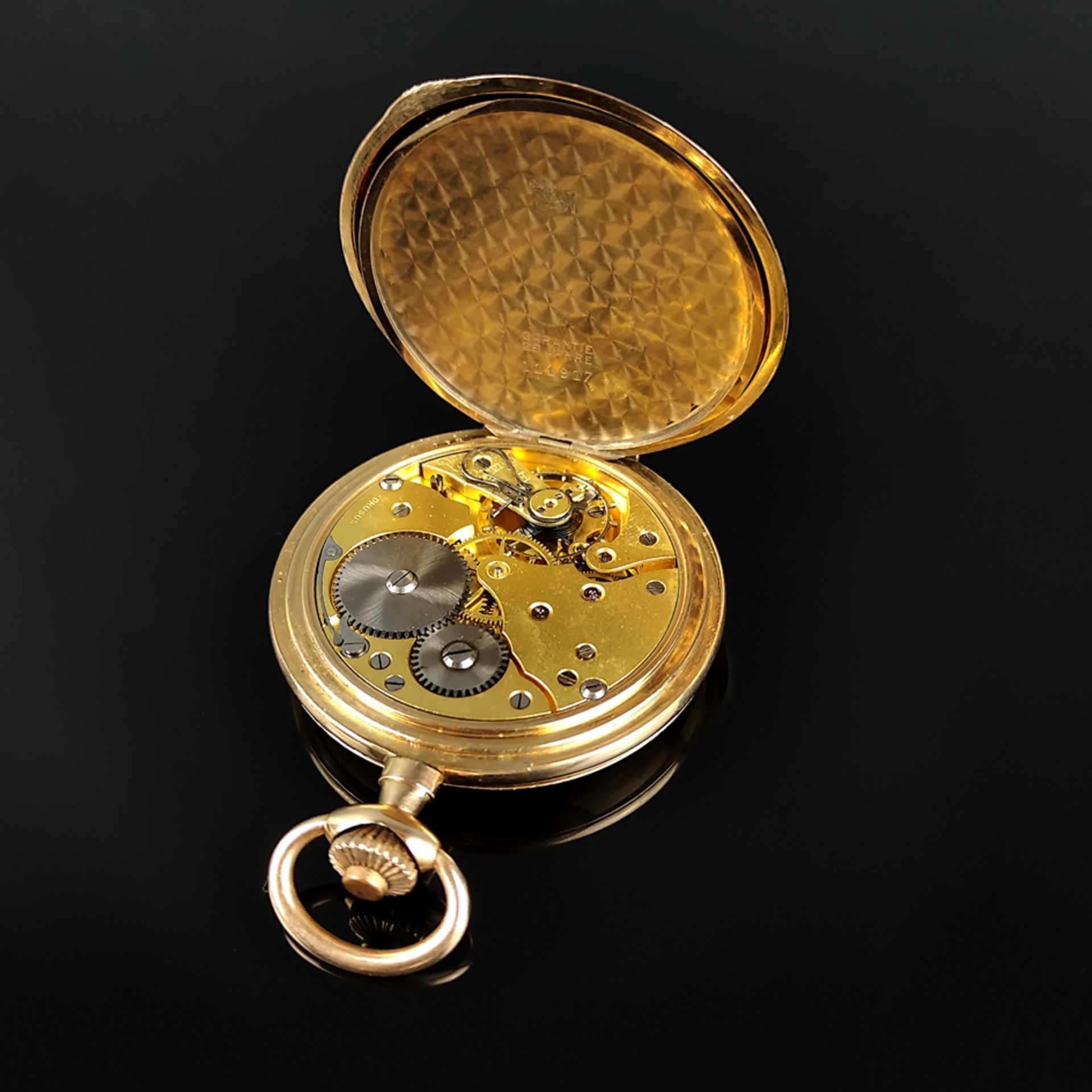 Savonette, Drusus, Taschenuhr mit arabischen Ziffern und kleiner Sekunde bei Nummer 6, vergoldetes  - Bild 4 aus 5