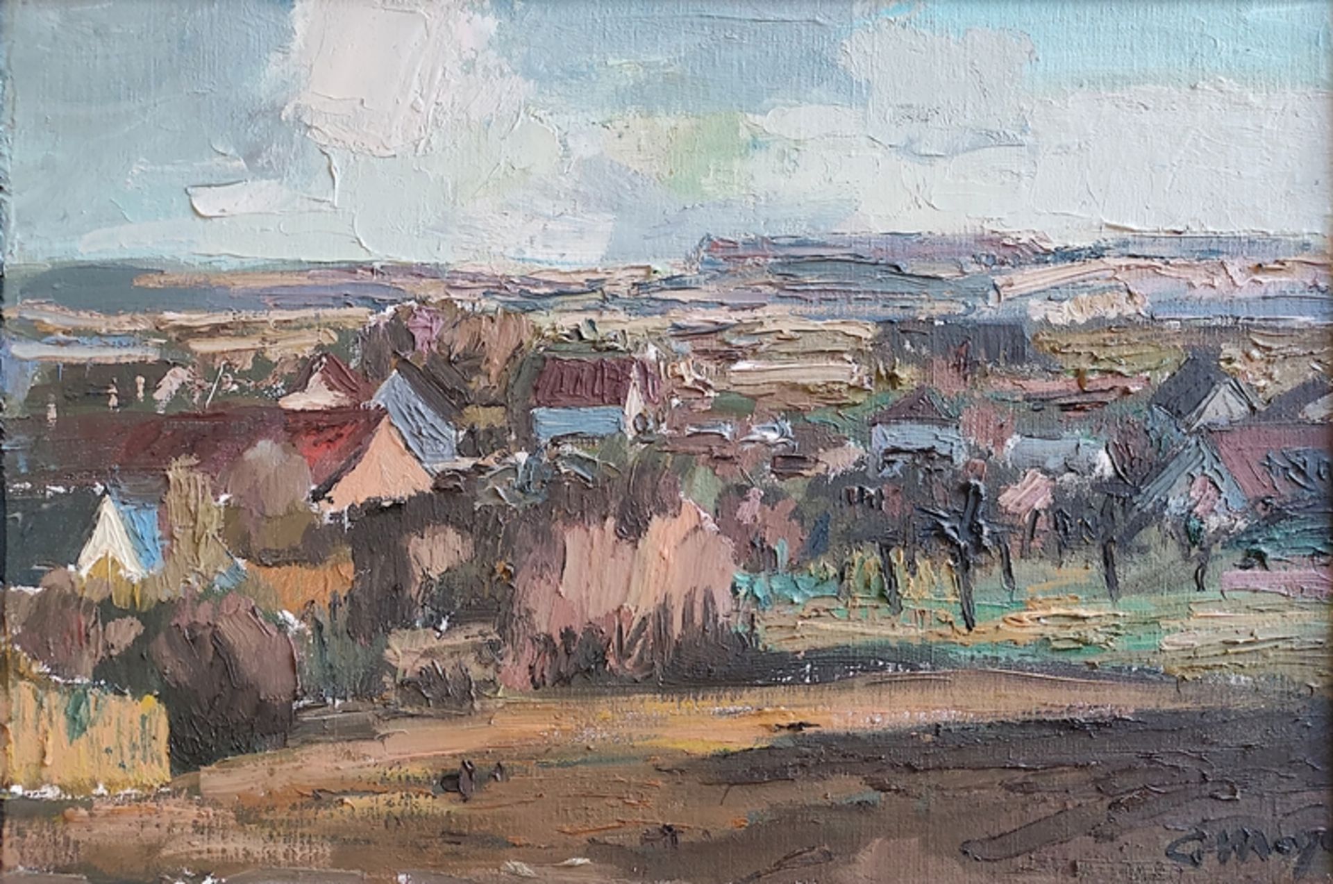 Künstler Aus Dem 20 Jahrhundert Künstler/in des 20. Jahrhunderts "Landschaftsausblick", im Vordergrund