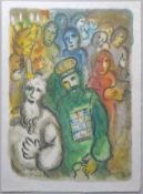 Chagall, Marc (1887 Witebsk - 1985 Saint-Paul-de-Vence) “Mose und Aaron vor dem Volk“, Blatt aus de