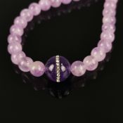 Designer Amethyst-Collier, Silber 925, punziert, 46,1g, Signet von Bernhard Conradt, Idar-Oberstein