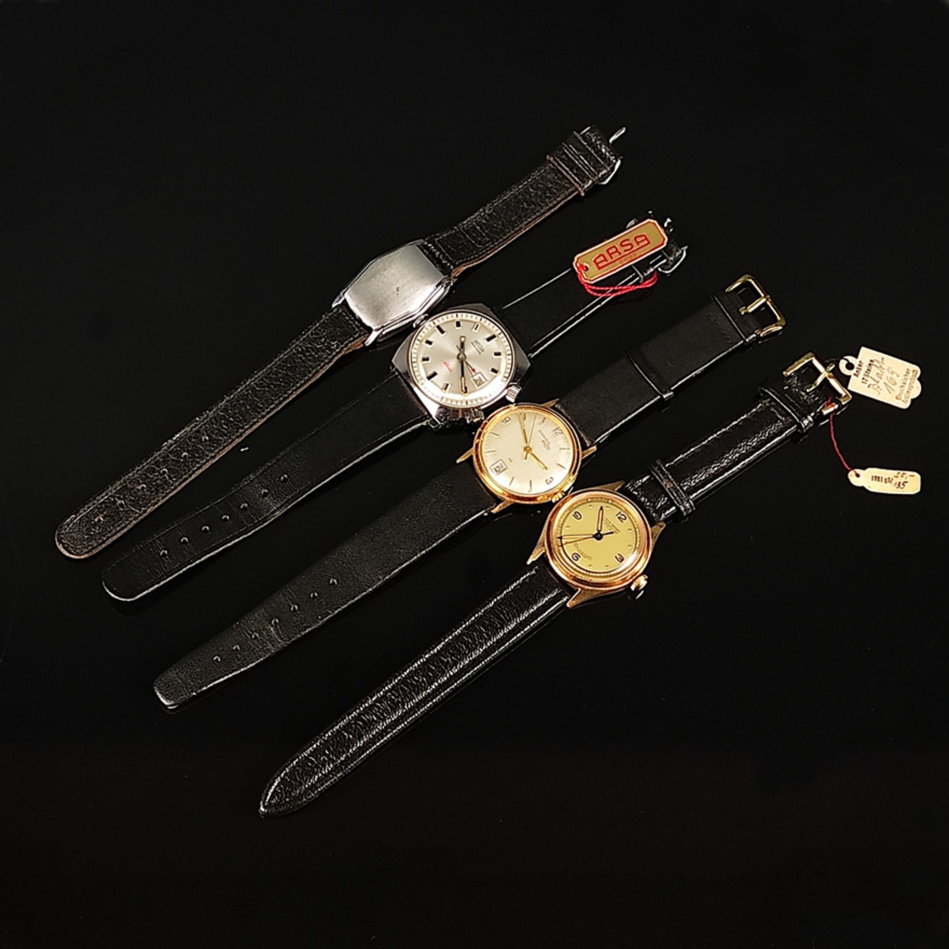 Konvolut 4 Vintage-Armbanduhren, bestehend aus Ankra, Automatik, rundes Ziffernblatt mit Indizes un - Bild 2 aus 2
