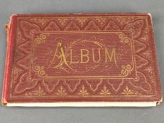 Poesie-Album, Ende 19. Jahrhundert, dekoriert mit Chromolithografien, 3/4 ausgefüllt, querrechtecki