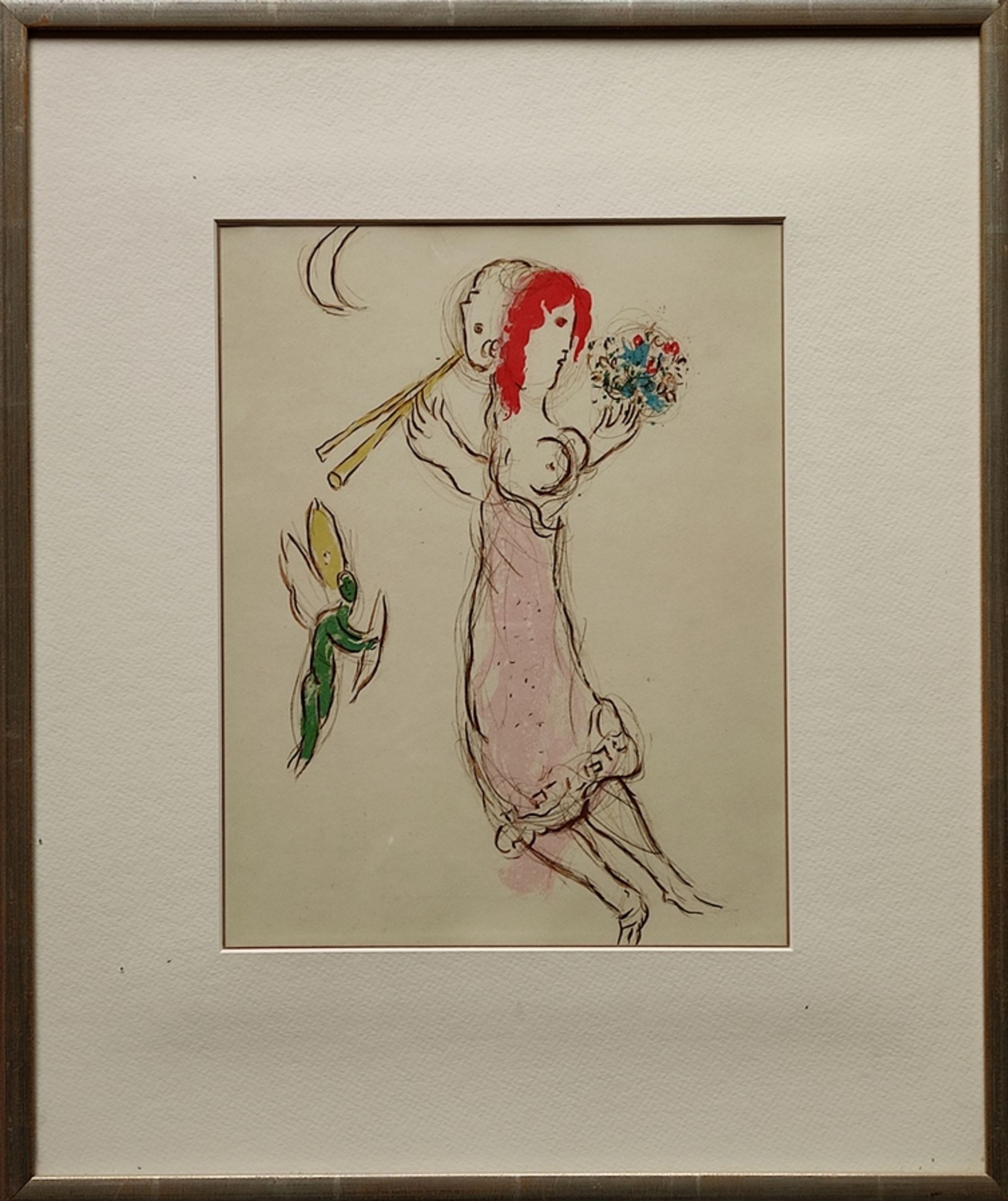 Chagall, Marc (1887 Vitebsk - 1985 Paul de Vence) "Daphnis und Chloe", Original-Farblithographie au - Bild 2 aus 2