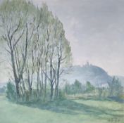 Siekiersky, Alfred Friedrich (1911 Durlach - 1991 Karlsruhe) "Turmberg in Durlach", von Hagsfeld he