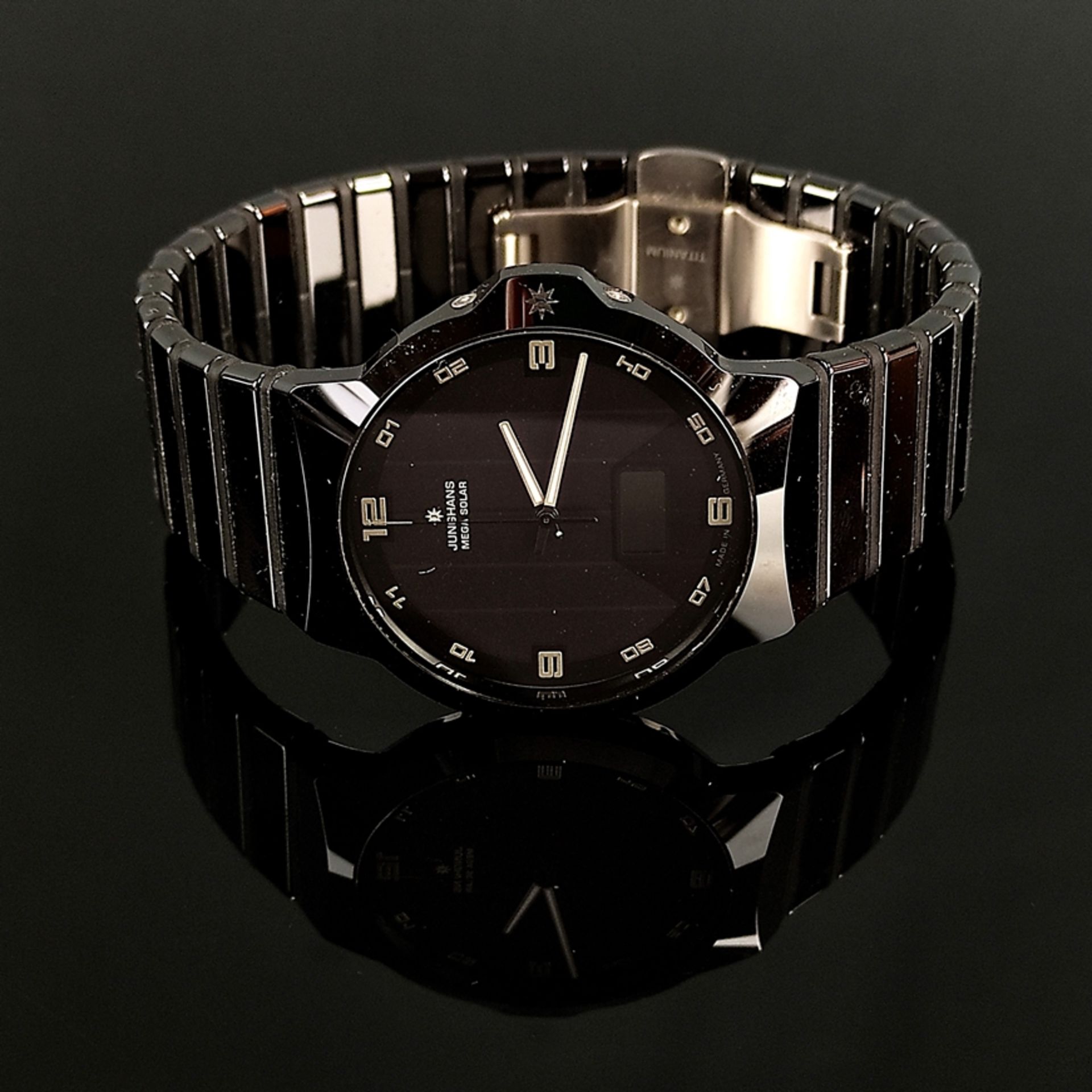 Wristwatch Junghans Force Mega Solar, 018/1132.44, calibre J615.84, diameter case 40.4mm, solar pow