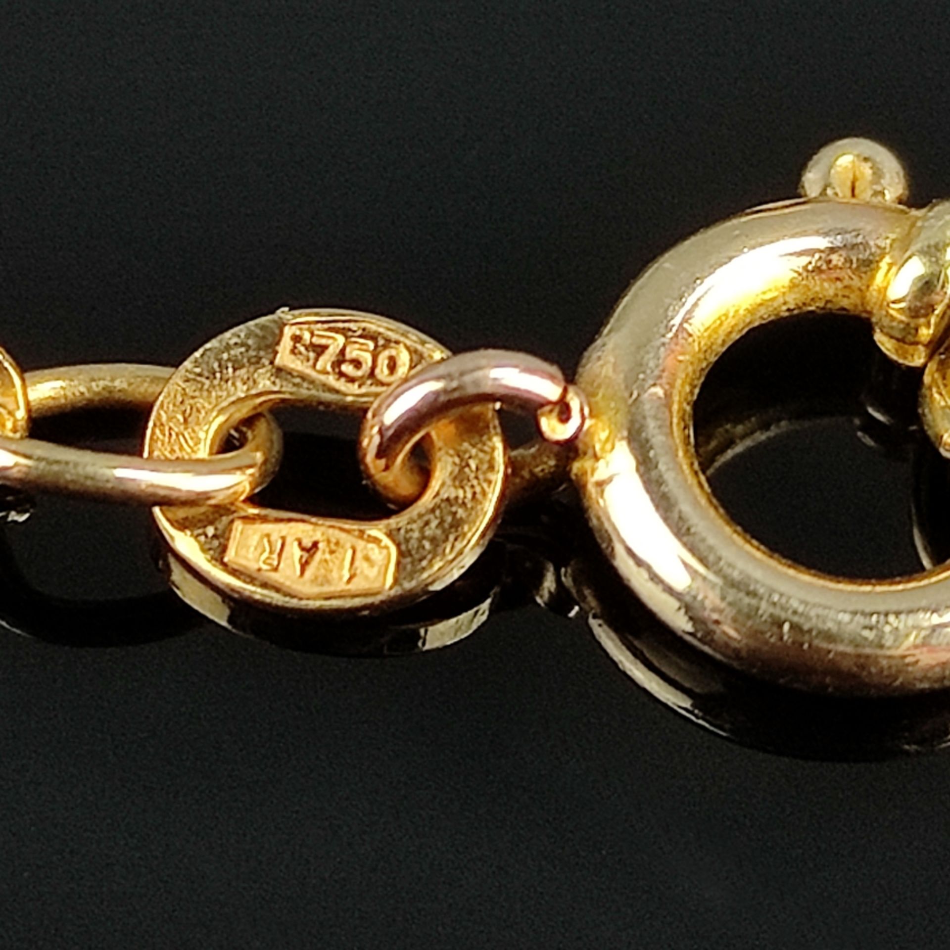 Ankerkette, 750/18K Gelbgold (punziert), 6g, Ringverschluss, Länge 54cm - Bild 2 aus 2