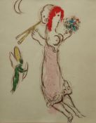 Chagall, Marc (1887 Vitebsk - 1985 Paul de Vence) "Daphnis und Chloe", Original-Farblithographie au