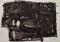 Kiess, Emil (1930 Trossingen) "Abstrakt", rechts unten signiert mit Bleistift, Druck auf Bütten, Ma
