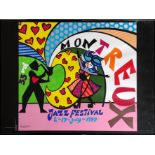 Britto, Romero (1963 Recife) "Jazz Festival Montreux 1999", Farbserigraphie/Silkscreen, gedruckt vo