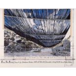 Christo (1935 Gabrowo - 2020 New York) "Over the River (1999)", Offset-Druck, rechts unten signiert