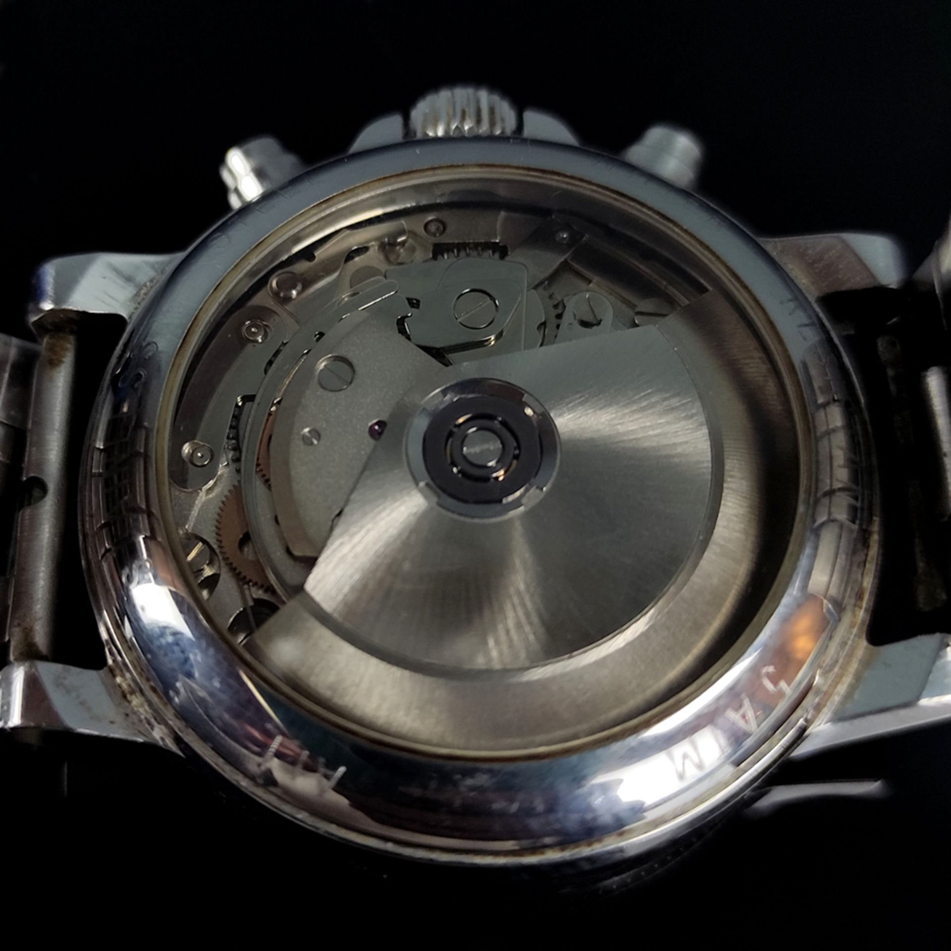 Armbanduhr, Jaguar, Chronograph, Automatik, schwarzes Ziffernblatt mit Datumsanzeige bei Nummer 3,  - Bild 3 aus 4